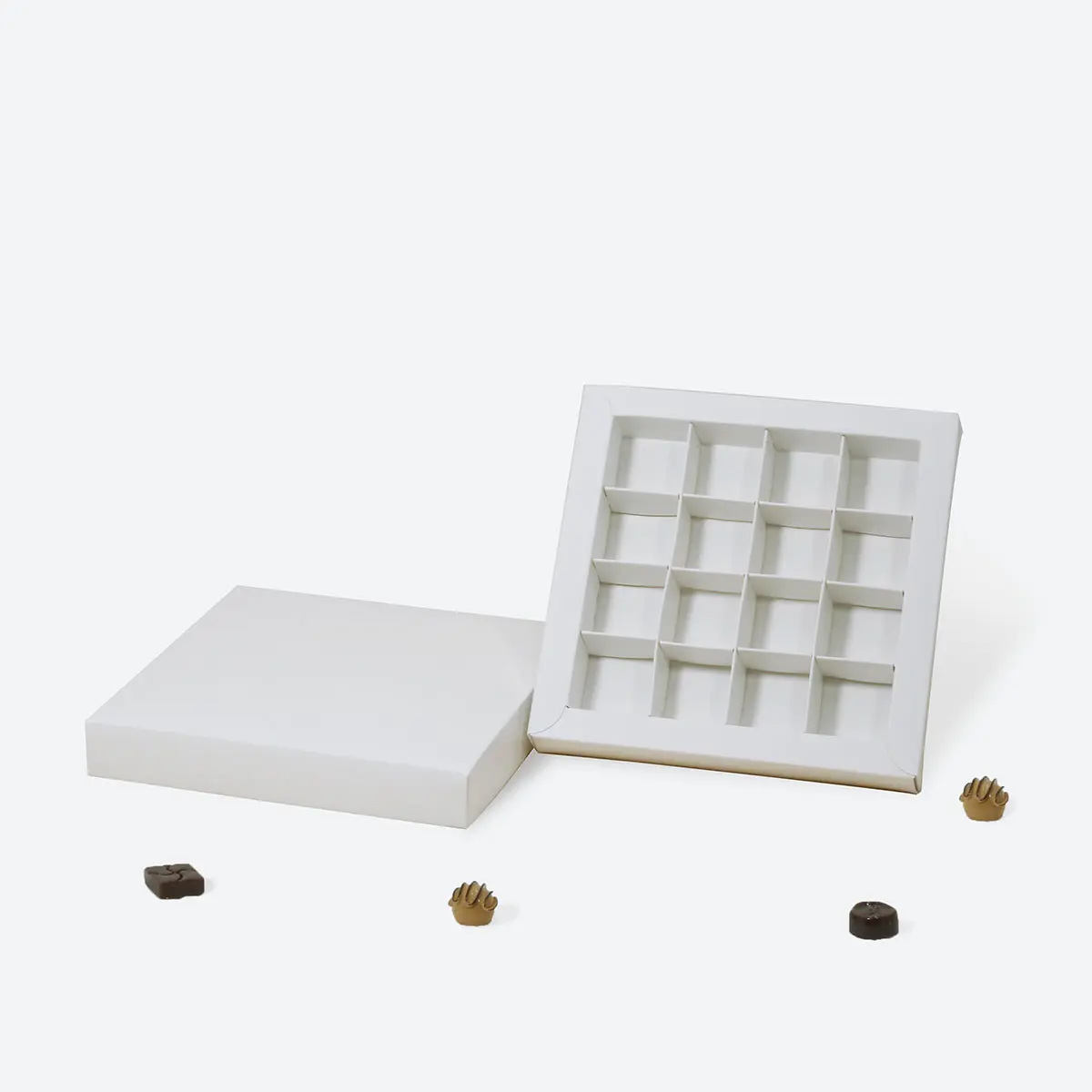 A6 Square Chocolate Cardboard Box 16 Pieces
