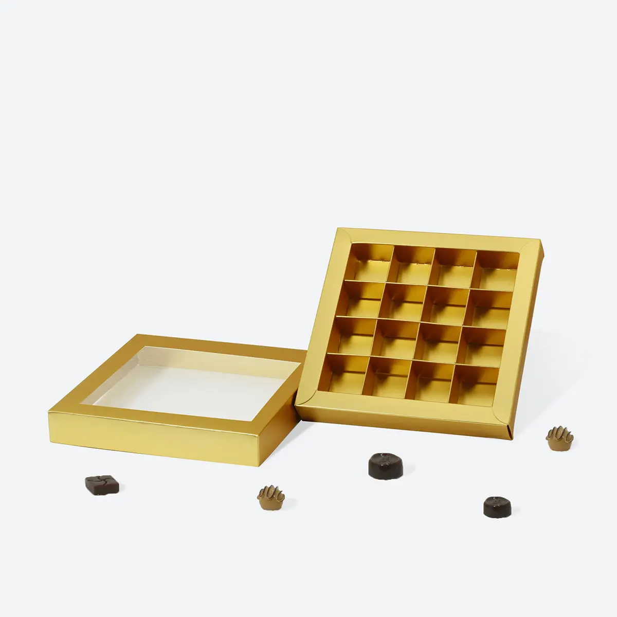 A6 Square Chocolate Cardboard Box 16 Pieces