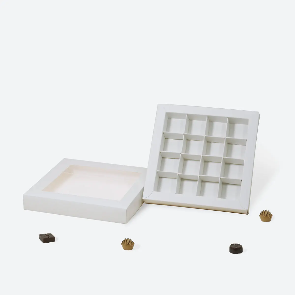 A6 Square Chocolate Cardboard Box 16 Pieces