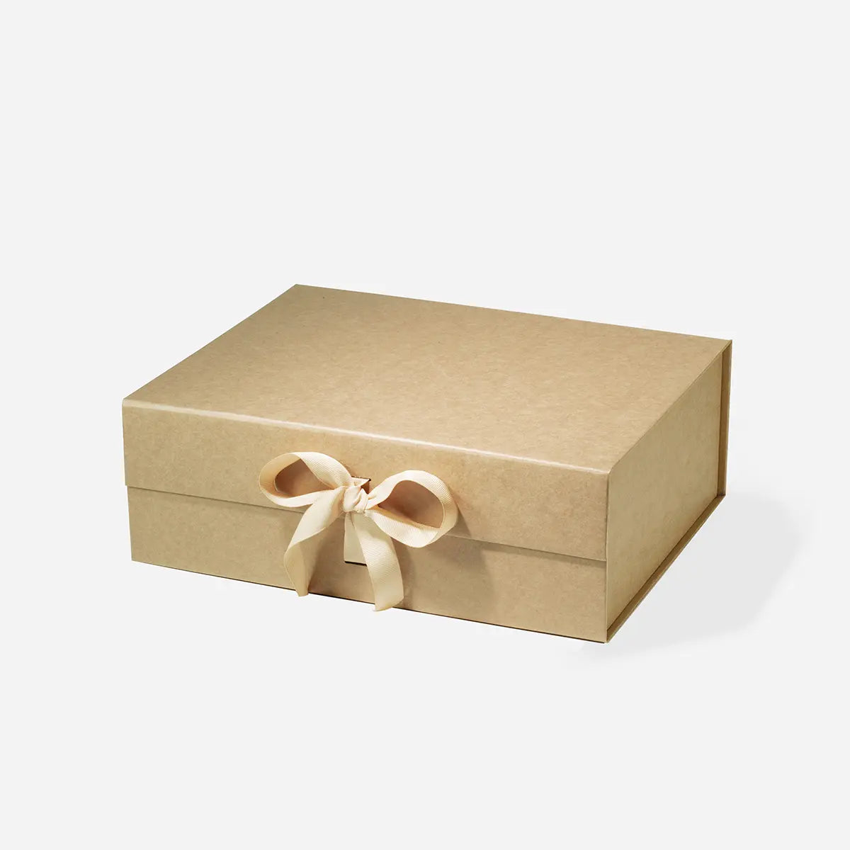 A4 Deep Magnetic Gift Box Kraft with ribbon
