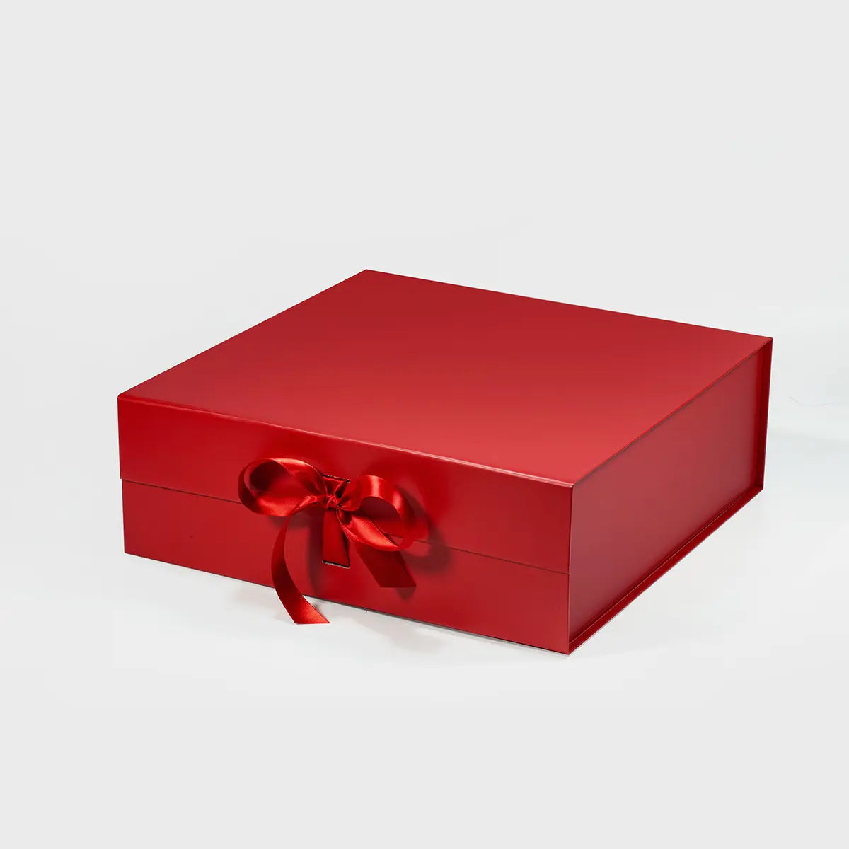 A4 Square Magnetic Gift Box Red with ribbon