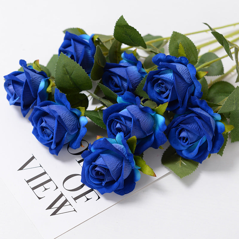 Artificial Rose Flower Navy Blue