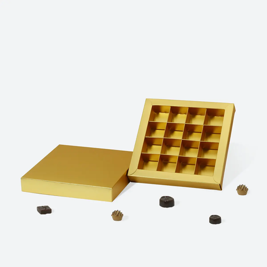A6 Square Chocolate Cardboard Box 16 Pieces