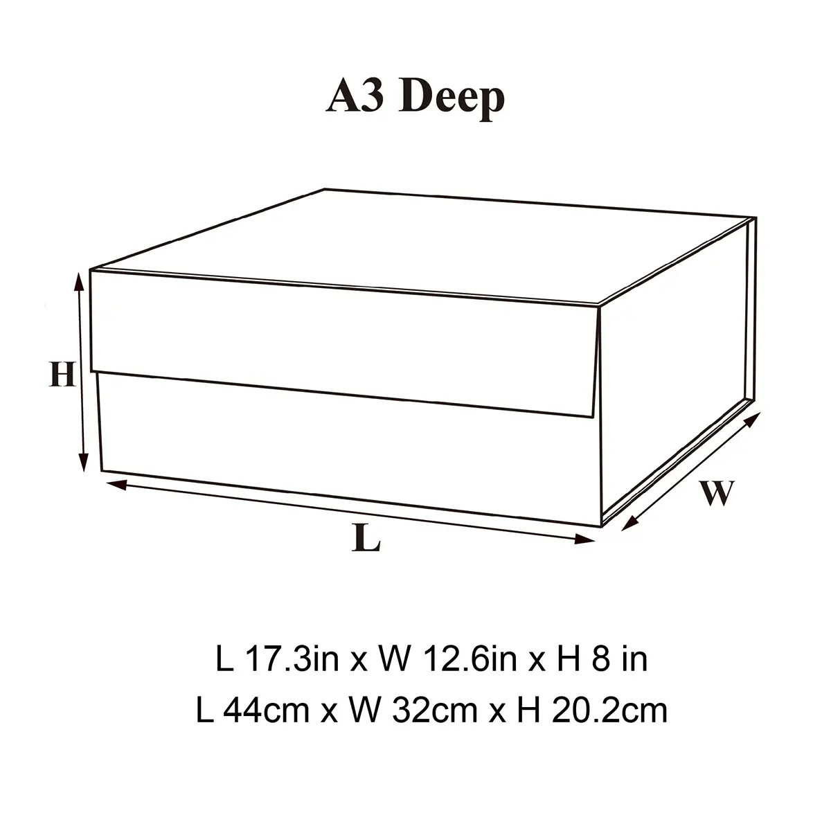 A3 Deep Kraft Magnetic Gift Box