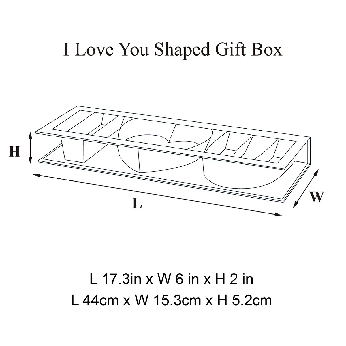I Love You Shaped Gift Packaging Box with Window
