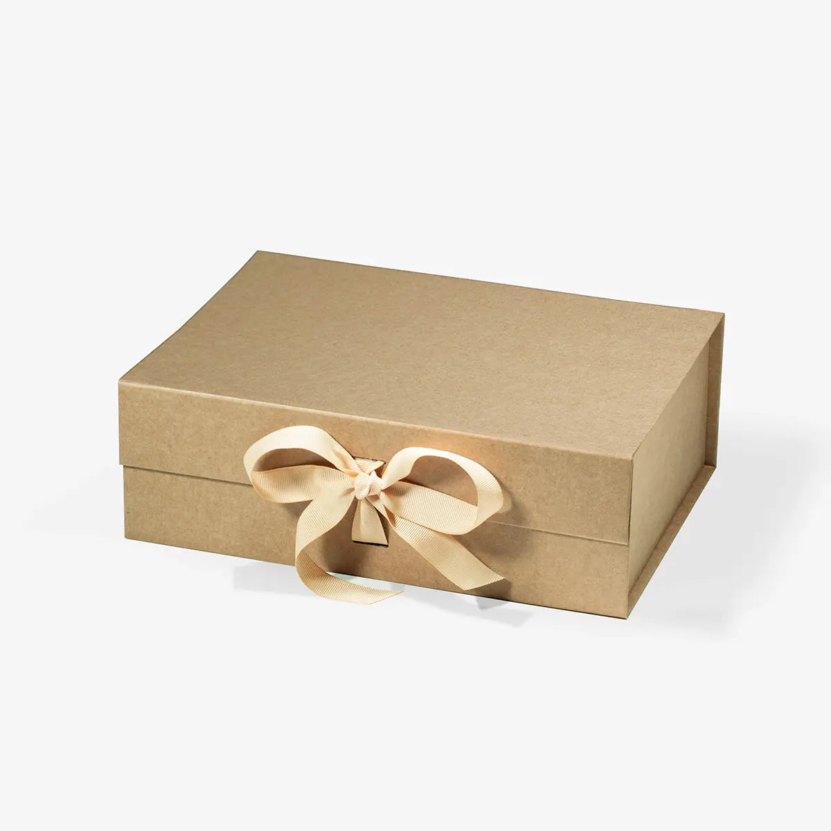 Medium Magnetic Gift Box Kraft with ribbon