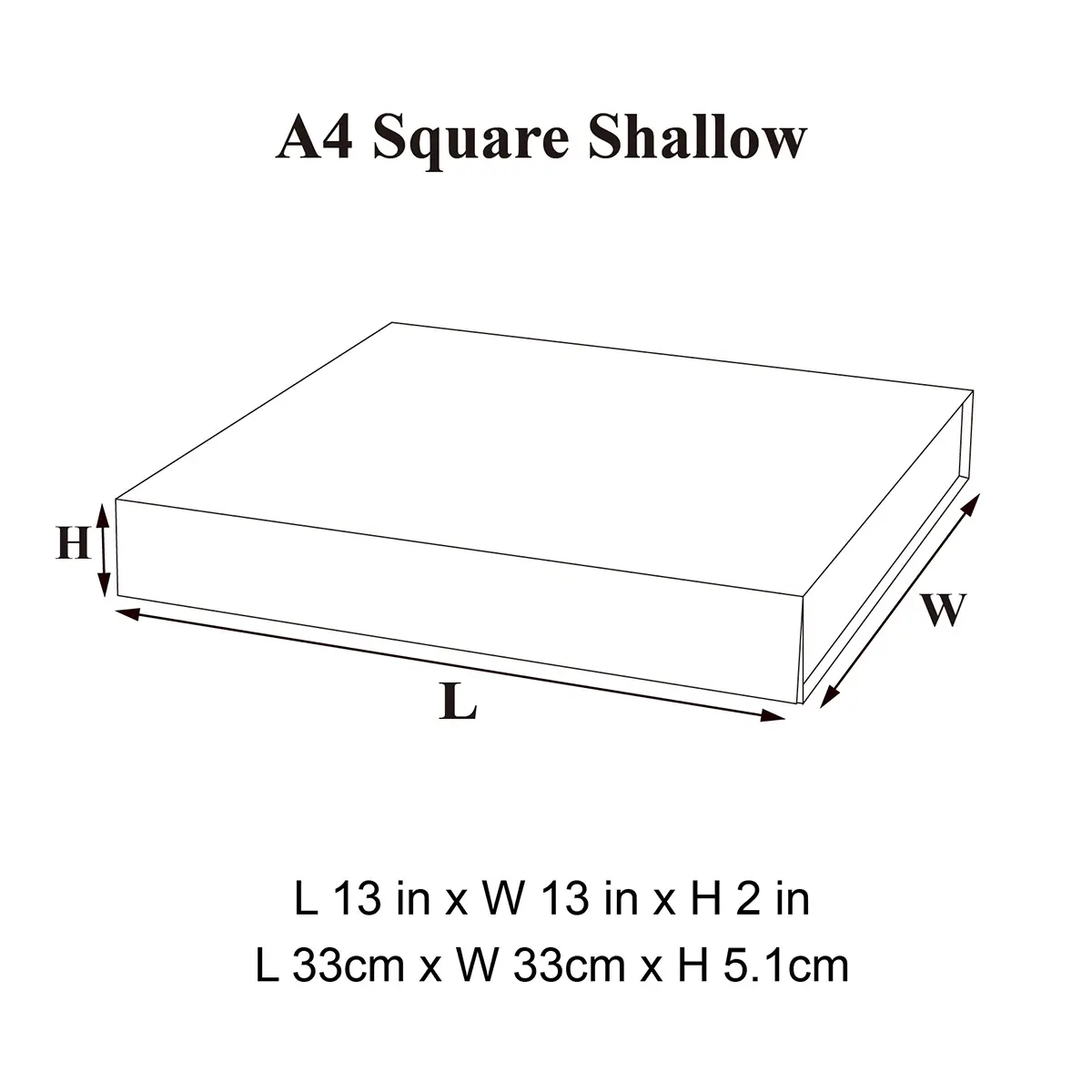 A4 Square Shallow Magnetic Box
