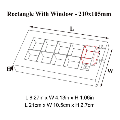B6 Rectangle White/Black/Gold 10 Pieces Chocolate Confectionery Packaging Folding Carton