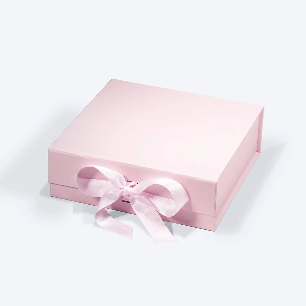 16 Piece/Cavity A6 Square Empty Chocolate Confectionery Packaging Rigid Box Pink with ribbon