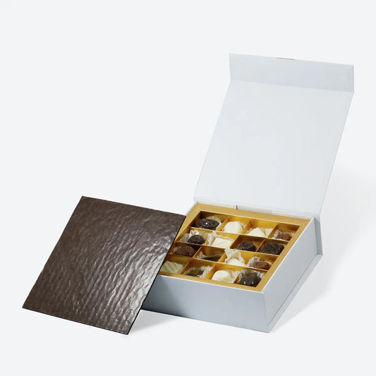16 Piece/Cavity A6 Square Empty Chocolate Confectionery Packaging Rigid Box