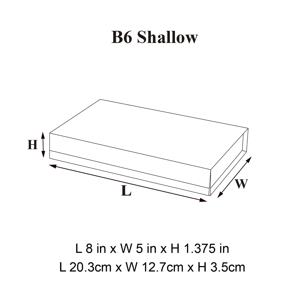 B6 Shallow Ivory Magnetic Gift Box