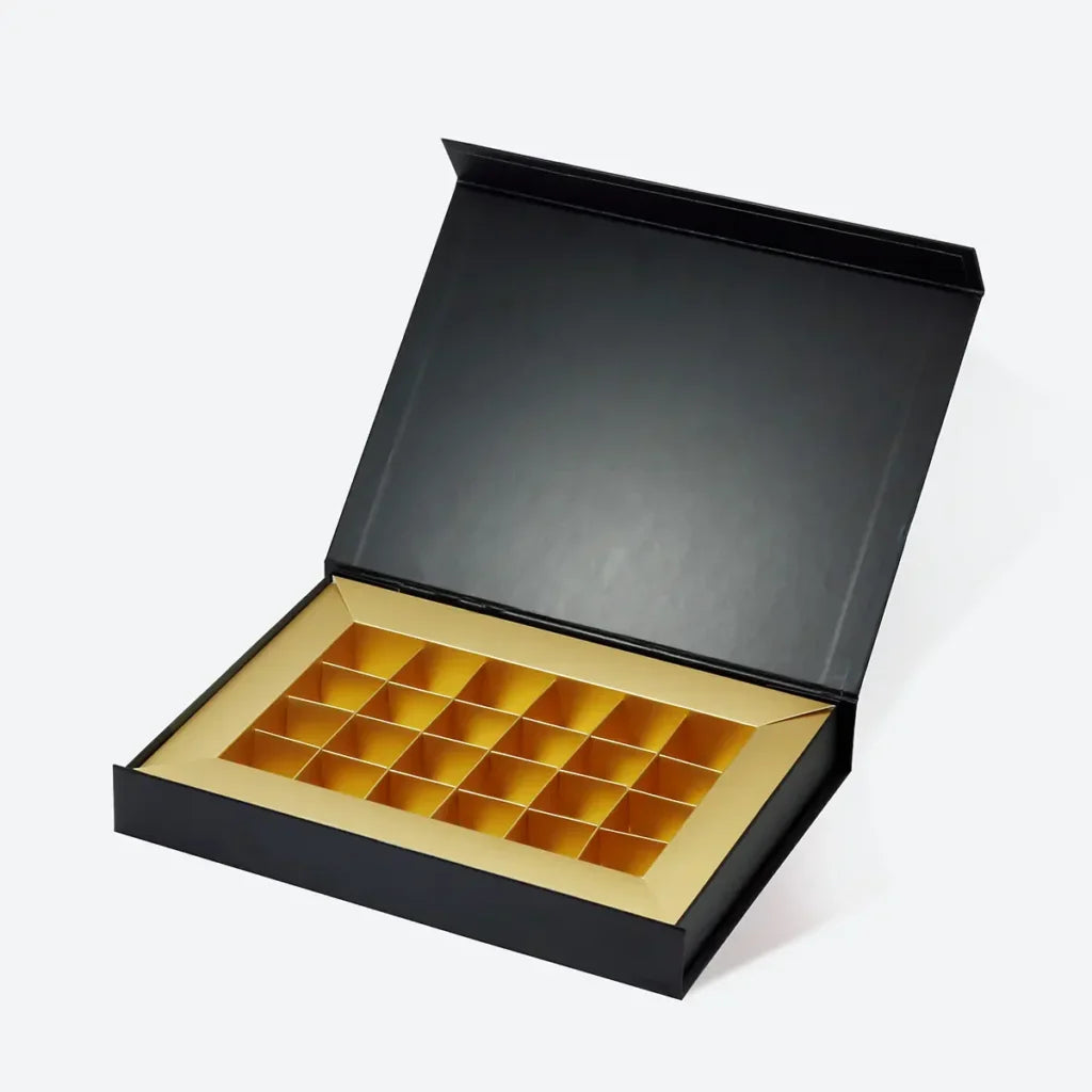 24 Piece/Cavity Medium Shallow Rigid Empty Chocolate Confectionery Packaging Box
