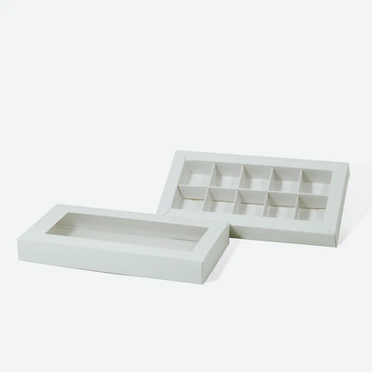B6 Rectangle White/Black/Gold 10 Pieces Chocolate Confectionery Packaging Folding Carton
