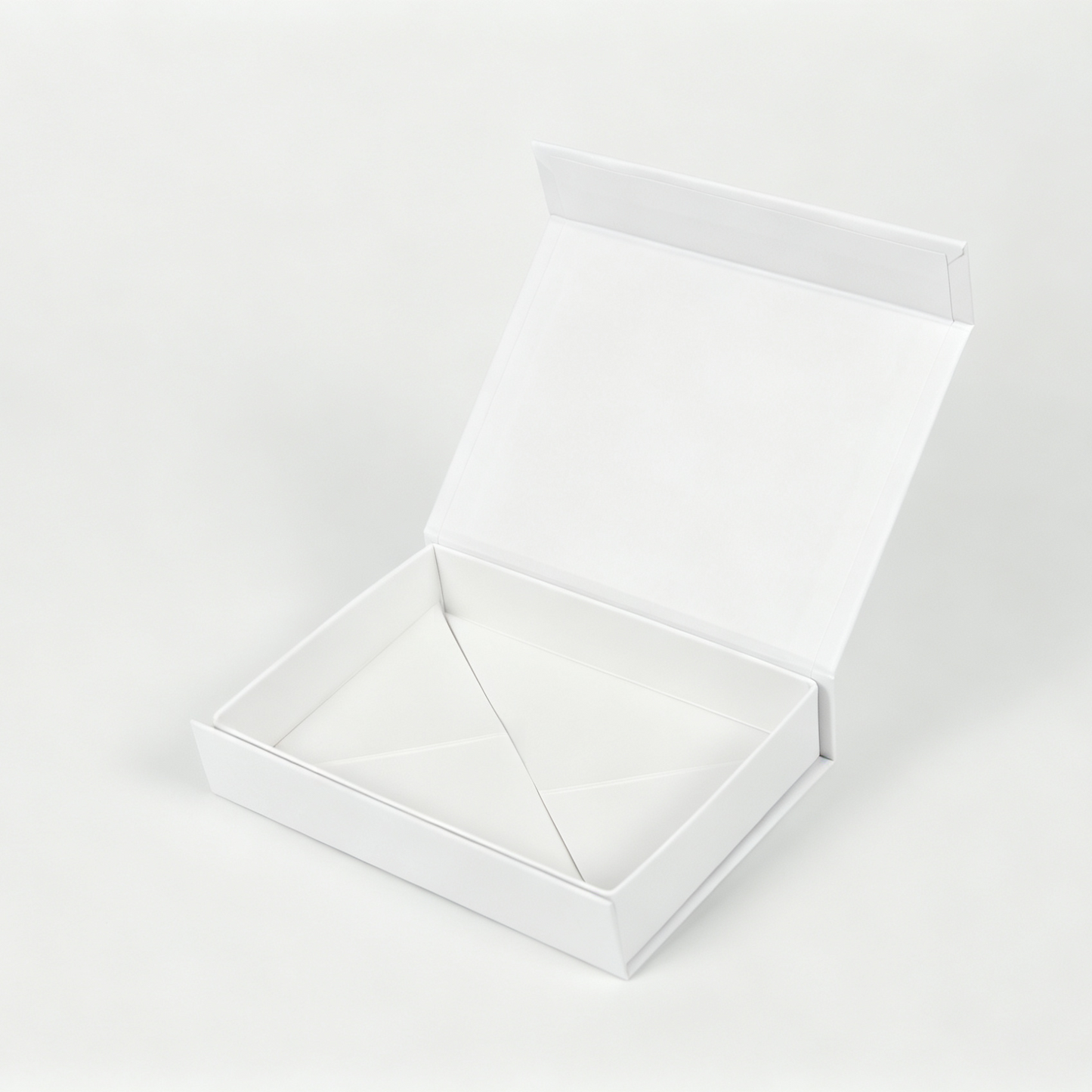 Small Shallow White Magnetic Gift Box