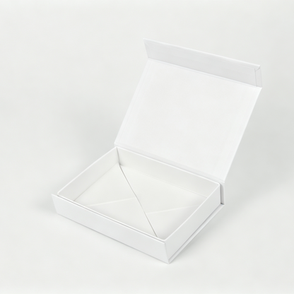 Small Shallow White Magnetic Gift Box