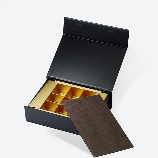 9-Piece/Cavity A6 Shallow Shallow Rigid Empty Chocolate Confectionery Packaging Box