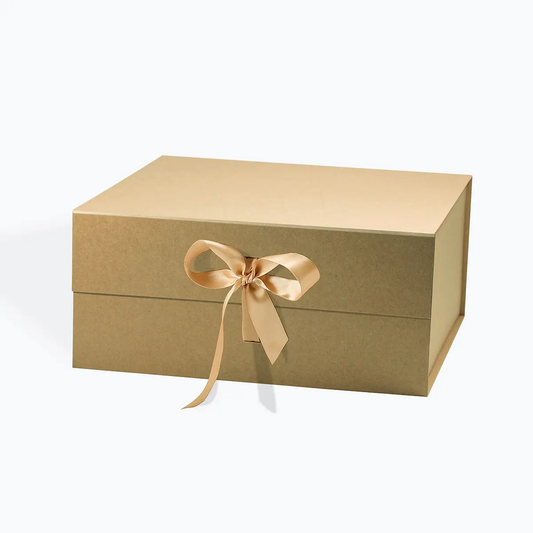 A3 Square Kraft Magnetic Gift Box with Ribbon