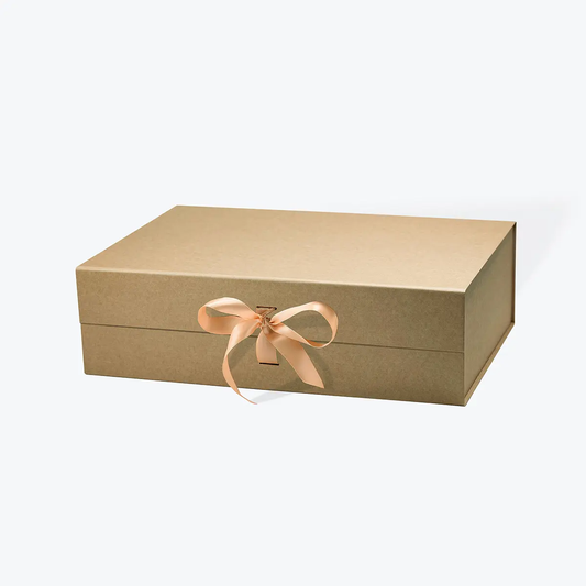 XL Kraft Magnetic Gift Box with Ribbon