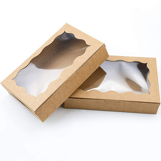 Kraft Cardboard Gift Box with Clear Window