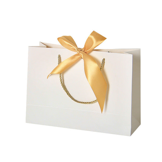 A1 White Paper Gift Bag with gold ribbon A1 size 43*14*32cm