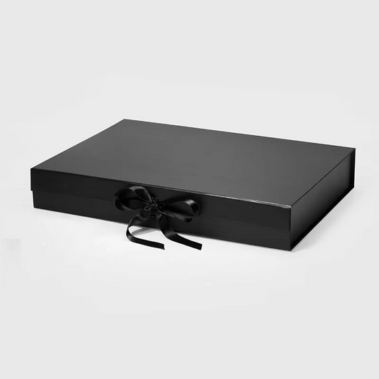 A3 Extra Shallow  Magnetic Gift Box With Ribbon - Liyueyi Gift Box Boutique