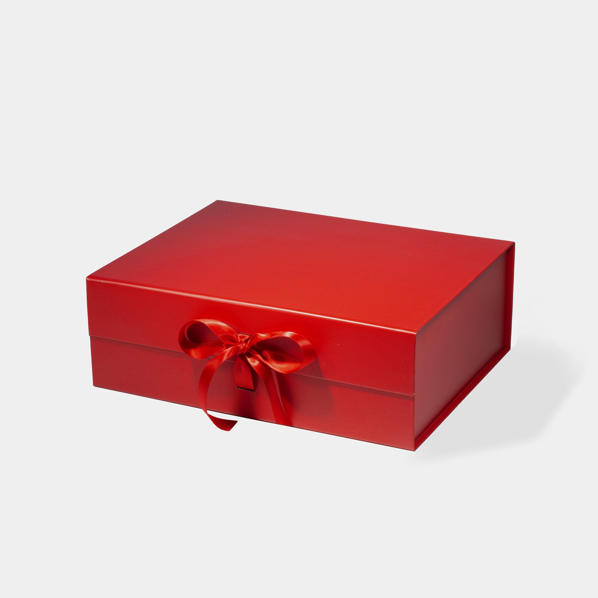 A4 Deep Magnetic Gift Box Red with ribbon