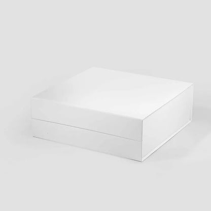 A4 Square Magnetic Gift Box White