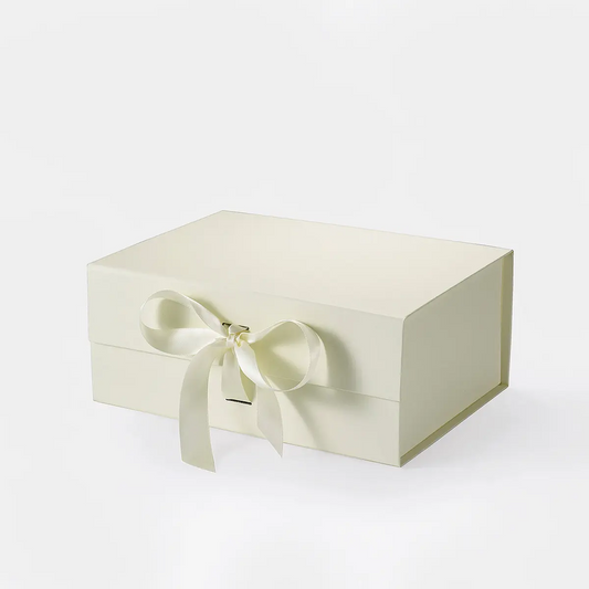 A5Deep Magnetic Gift Box - Ivory with ribbon