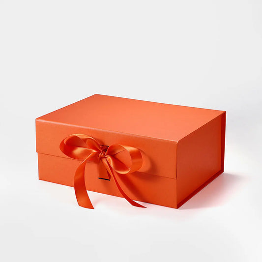 A5Deep Magnetic Gift Box - Orange with ribbon