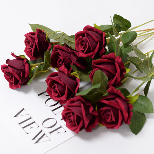 Artificial Rose Flower Red