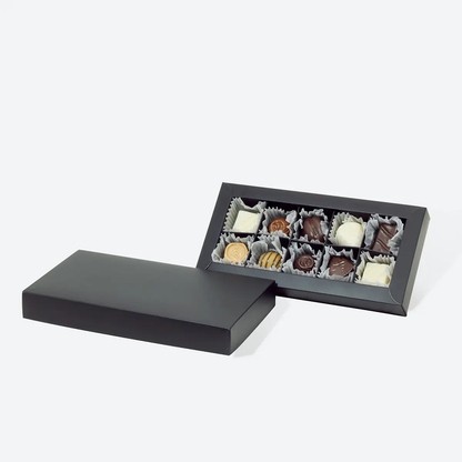 B6 Rectangle White/Black/Gold 10 Pieces Chocolate Confectionery Packaging Folding Carton