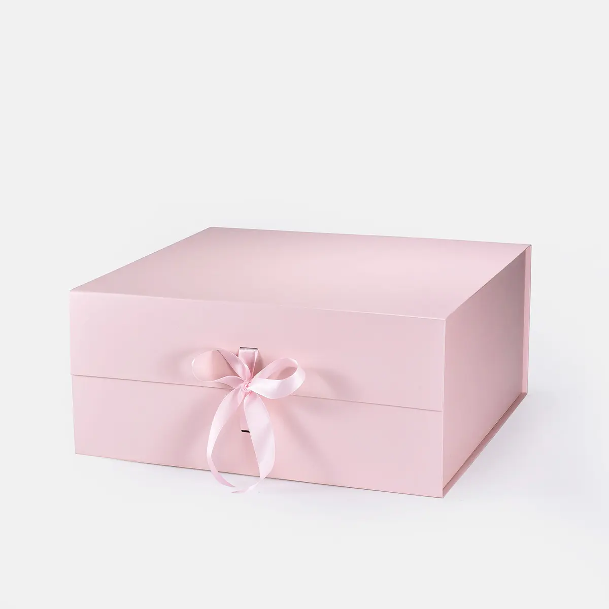 A3 Square Pink Magnetic Gift Box with Ribbon