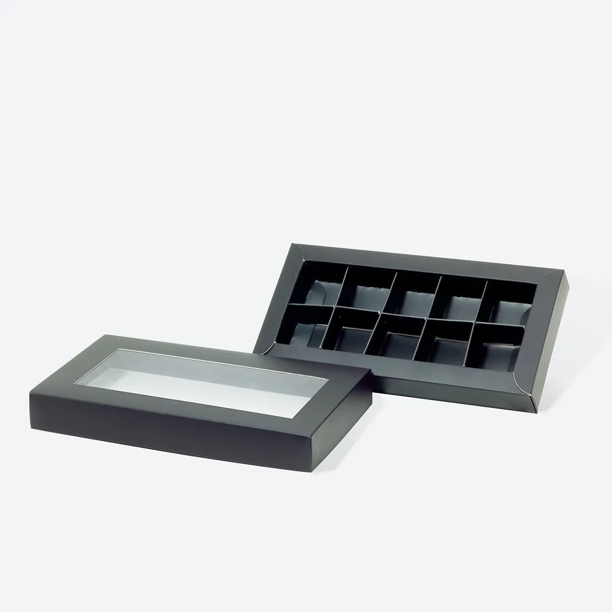 B6 Rectangle White/Black/Gold 10 Pieces Chocolate Confectionery Packaging Folding Carton