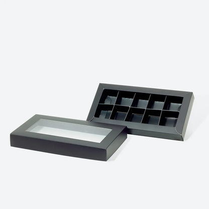 B6 Rectangle White/Black/Gold 10 Pieces Chocolate Confectionery Packaging Folding Carton