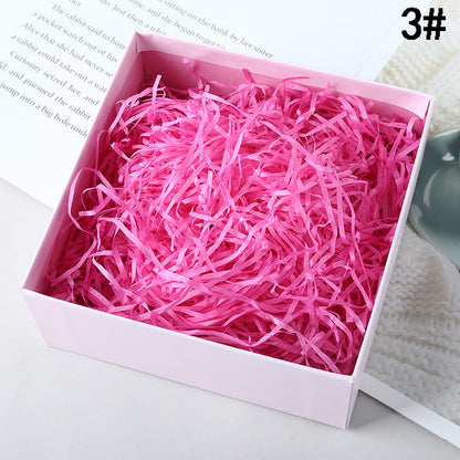 Colorful Raffia Shredded Filling Material Rose Pink