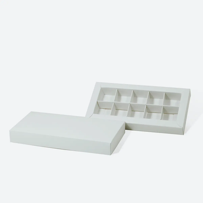 B6 Rectangle White/Black/Gold 10 Pieces Chocolate Confectionery Packaging Folding Carton