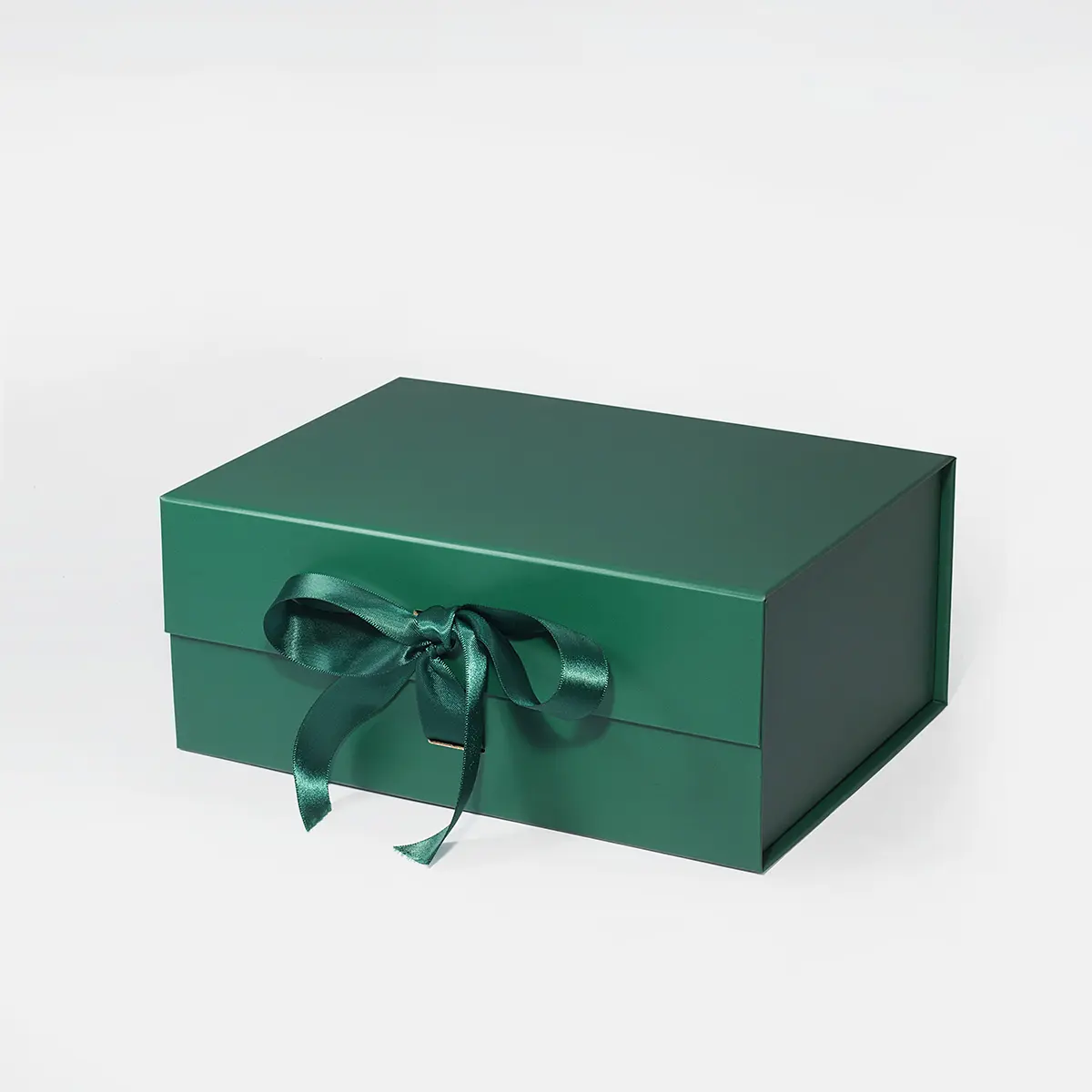 A5Deep Dark Green Magnetic Gift Box with Ribbon