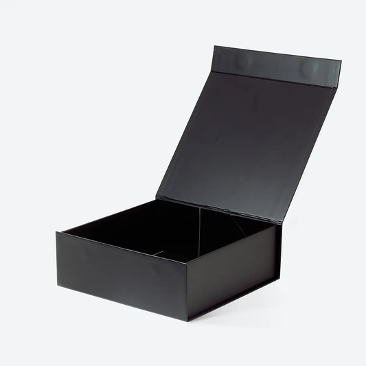 B6 Square Black Magnetic Gift Box with Ribbon