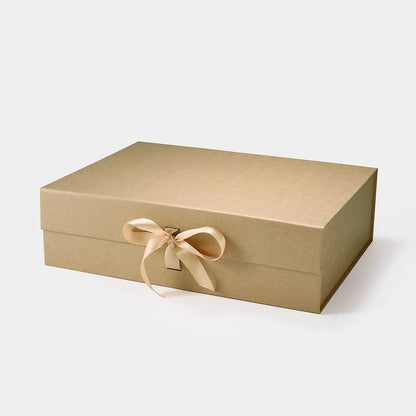 Large Magnetic Gift Box Kraft with ribbon
