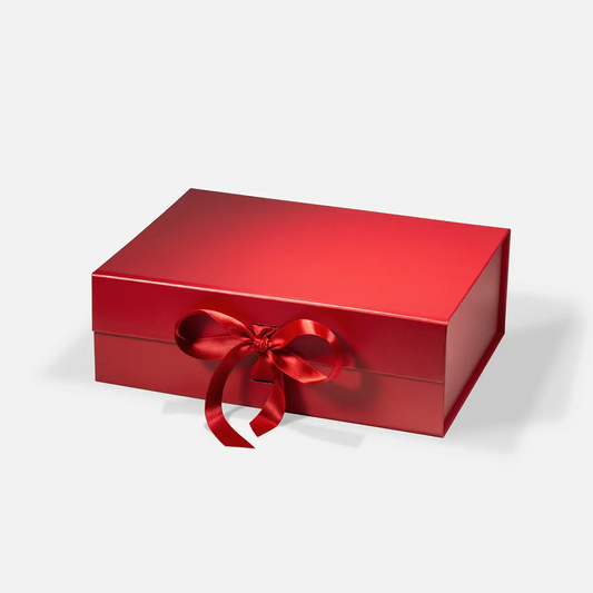 Medium Magnetic Gift Box Red with ribbon