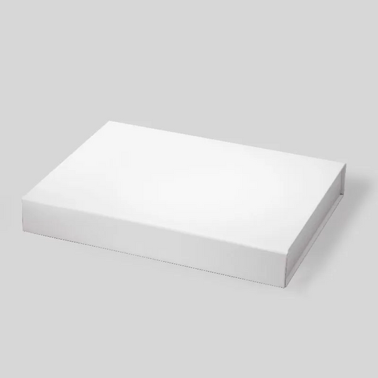 Medium Shallow Magnetic Gift Box White