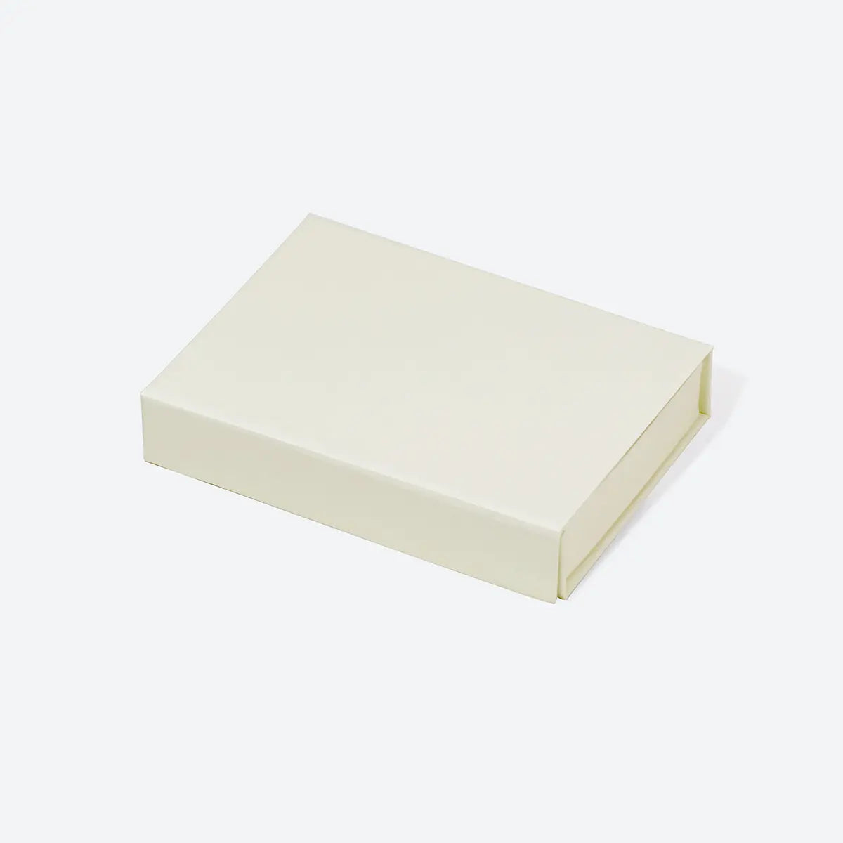Small shallow ivory magnetic gift box with magnetic closure – premium rigid packaging-liyueyibox
