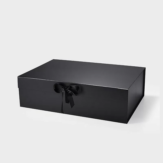 XL Magnetic Gift Box Black with ribbon