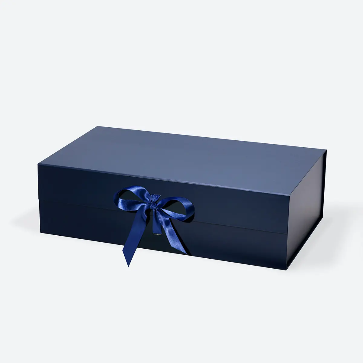 XL Magnetic Gift Box Navy Blue with ribbon