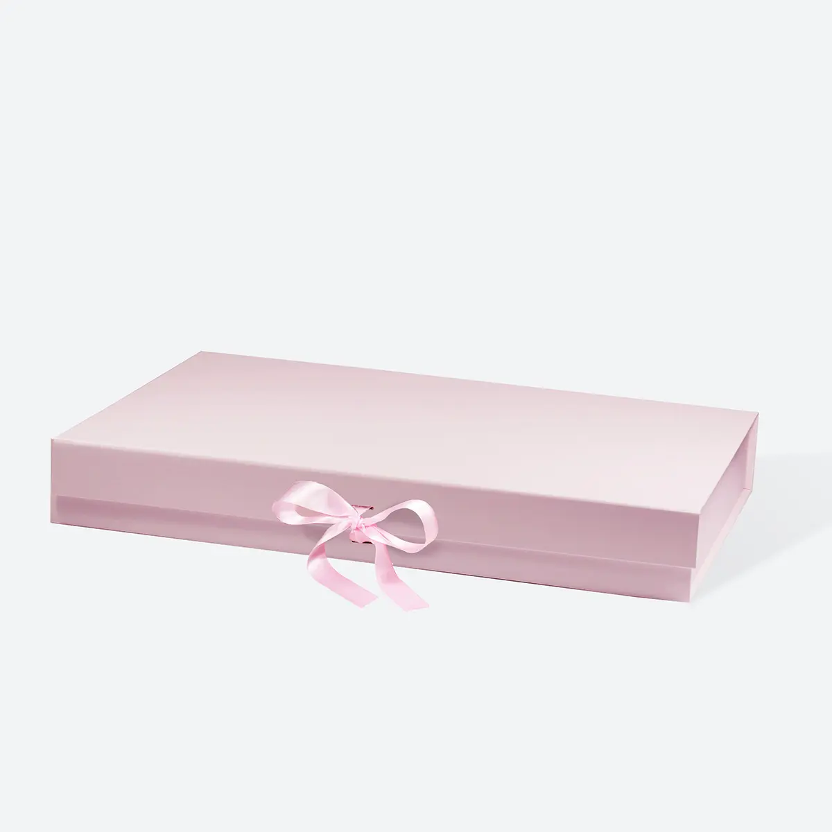 XL Shallow Magnetic Gift Box Pink with ribbon