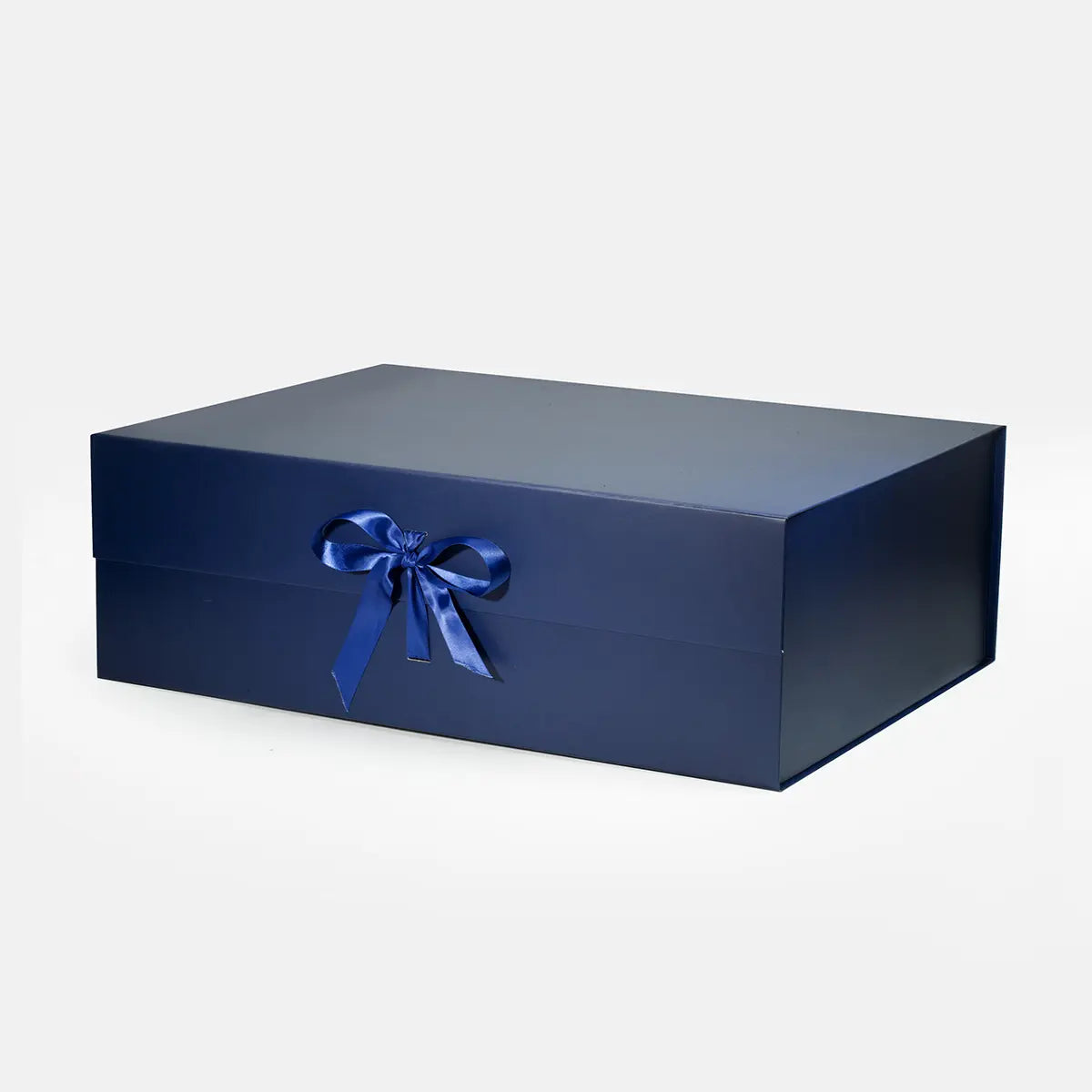 XXL Big Magnetic Gift Box Navy Blue with ribbon