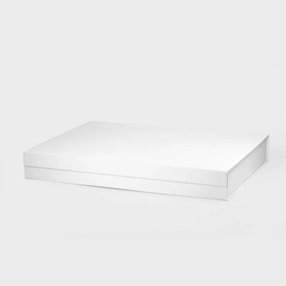 XXL Shallow White Magnetic Gift Box